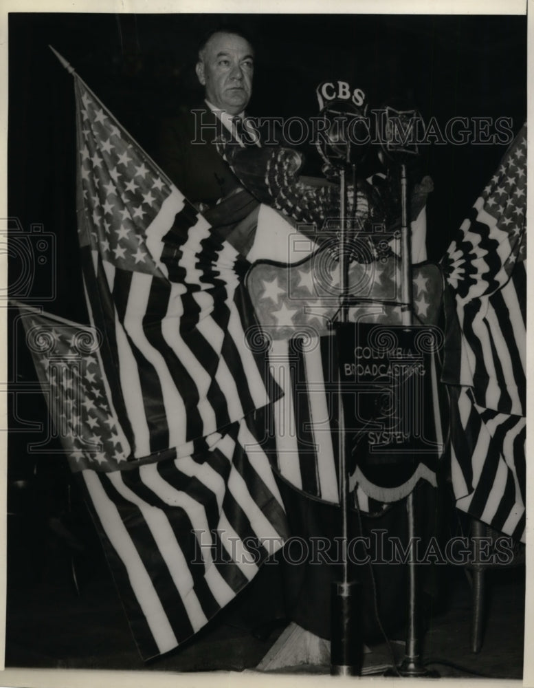 1933 Press Photo Gen Hugh Johnson Addresses Crowd in Atlanta, GA - Historic Images