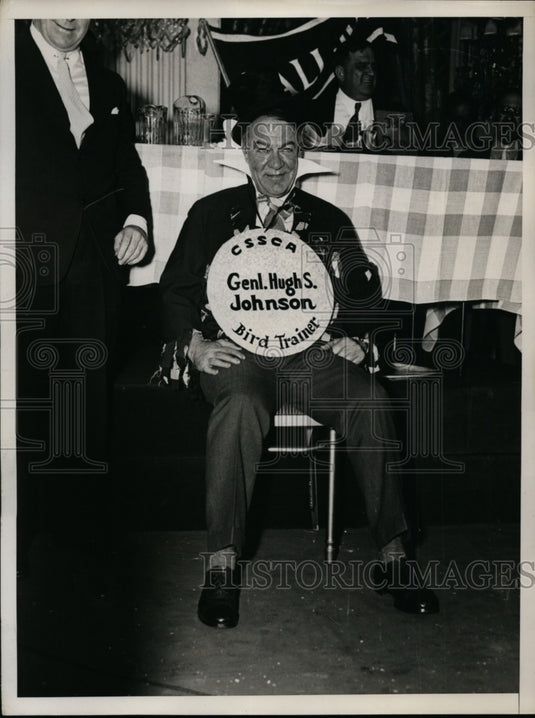 1935 Press Photo General Hugh Johnson in CSSCA Initiation - Historic Images