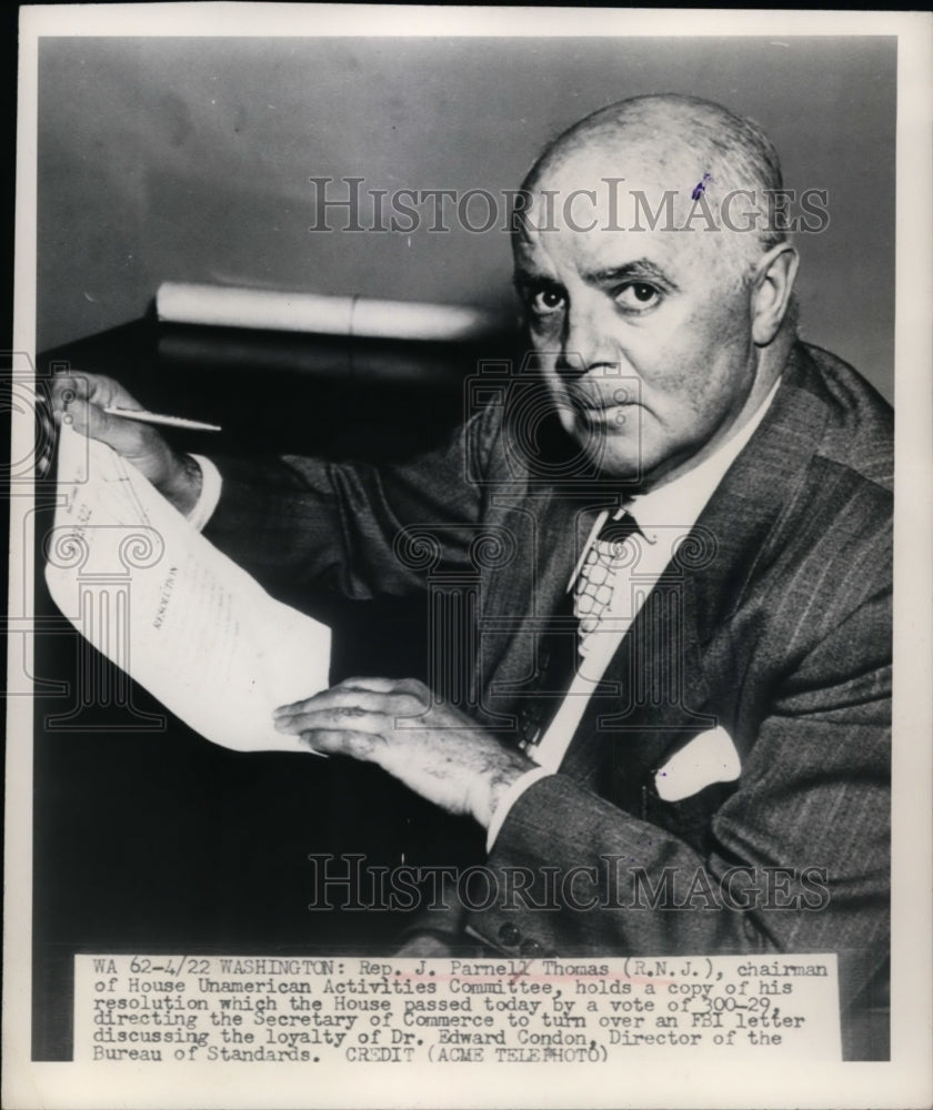 1948 Press Photo Rep J. P. Thomas, Chairman of House Un-Amer Activities Cmte - Historic Images