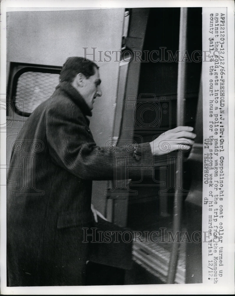 1966 Press Photo Dr Carl Coppolino Taken From Monmouth County Jail to Courthouse - Historic Images