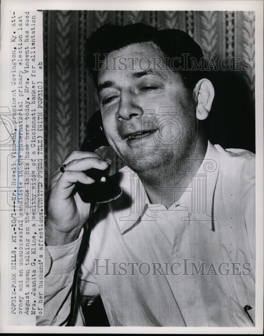 1952 Press Photo Atty Howell Vincent Unsuccessful in Gubernatorial Primary-Historic Images