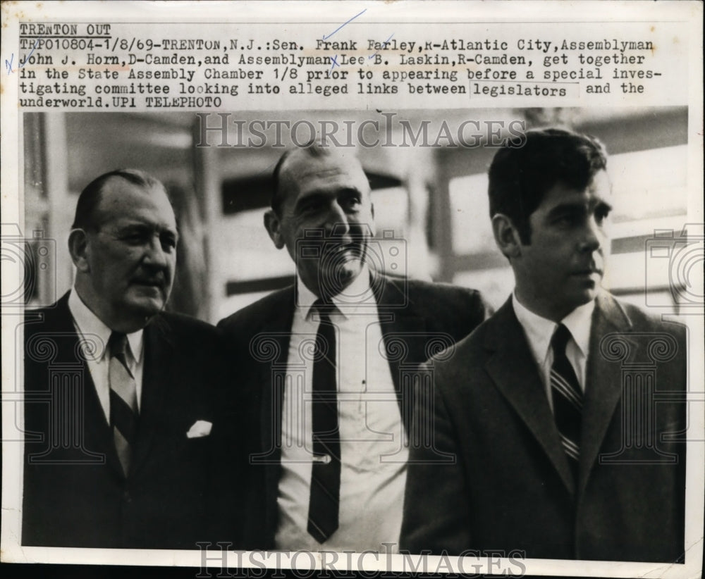 1969 Press Photo Senate Investigating Committee Assemblymen, New Jersey - Historic Images