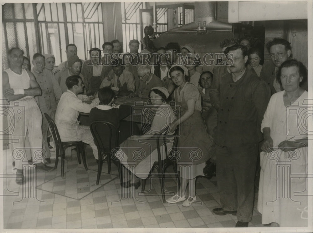 1936 Neuilly Stay in strikers shooting game of Belotte  - Historic Images