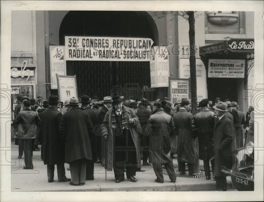 1935 Paris Delegates to 32nd Congress of Radical - Historic Images