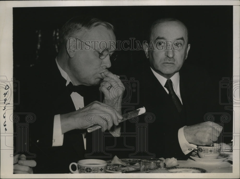 1939 William Green and Edward McGrady at banquet in Boston, MA - Historic Images