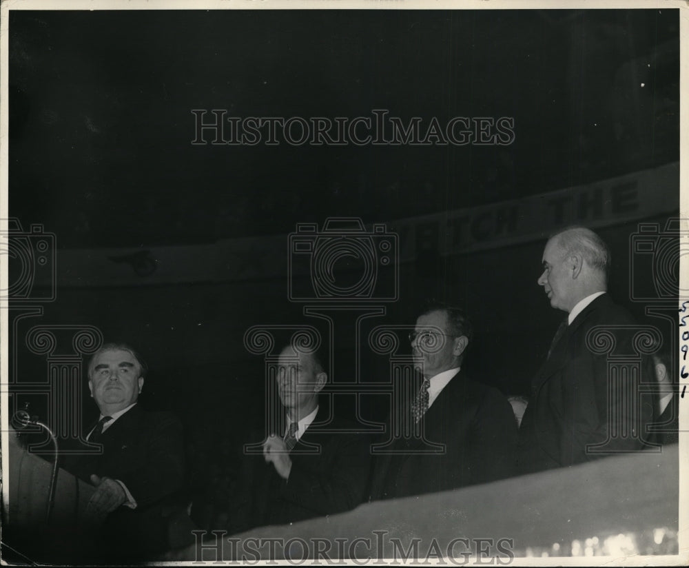 1940 John L. Lewis, CIO president, at Olympia Stadium in Detroit, MI - Historic Images