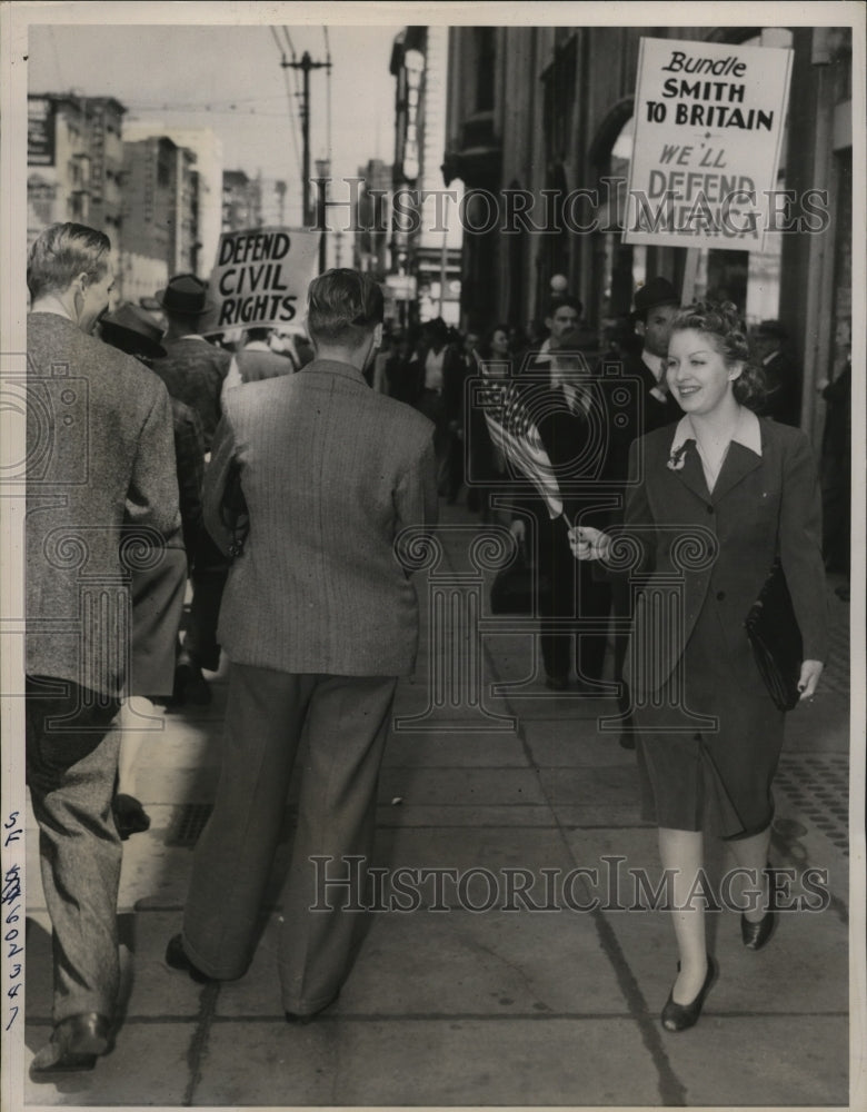 1941 Press Photo American Police Mobilization parade at San Francisco Chronicle-Historic Images