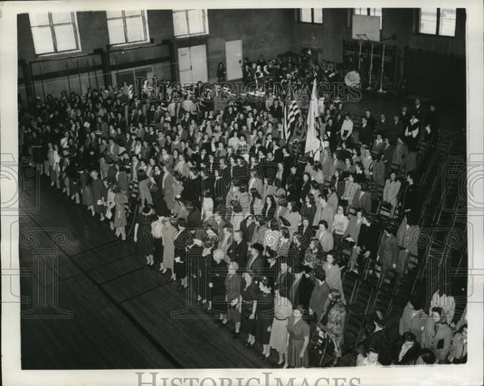1942 Press Photo Barnard College (NY) students form Motor Corps, join Red Cross - Historic Images