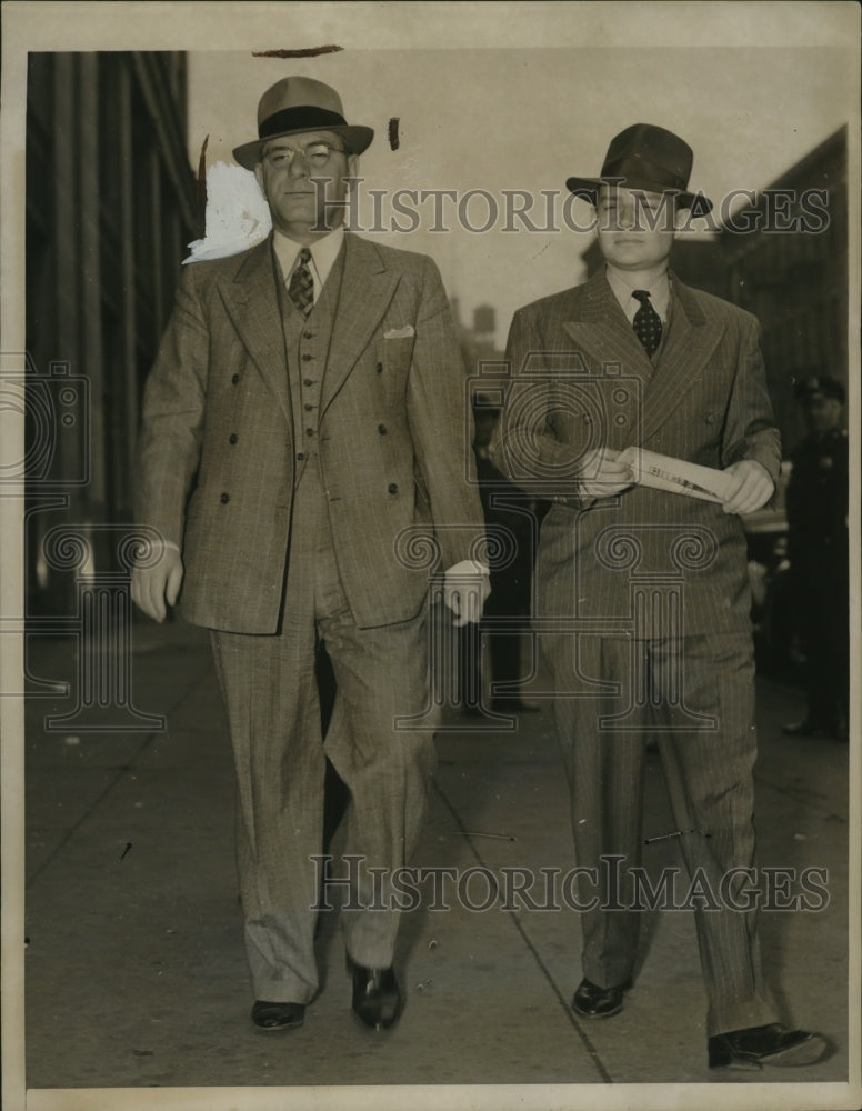 1939 Press Photo Fritz Kuhn of German American Bund at NY County Grand Jury - Historic Images