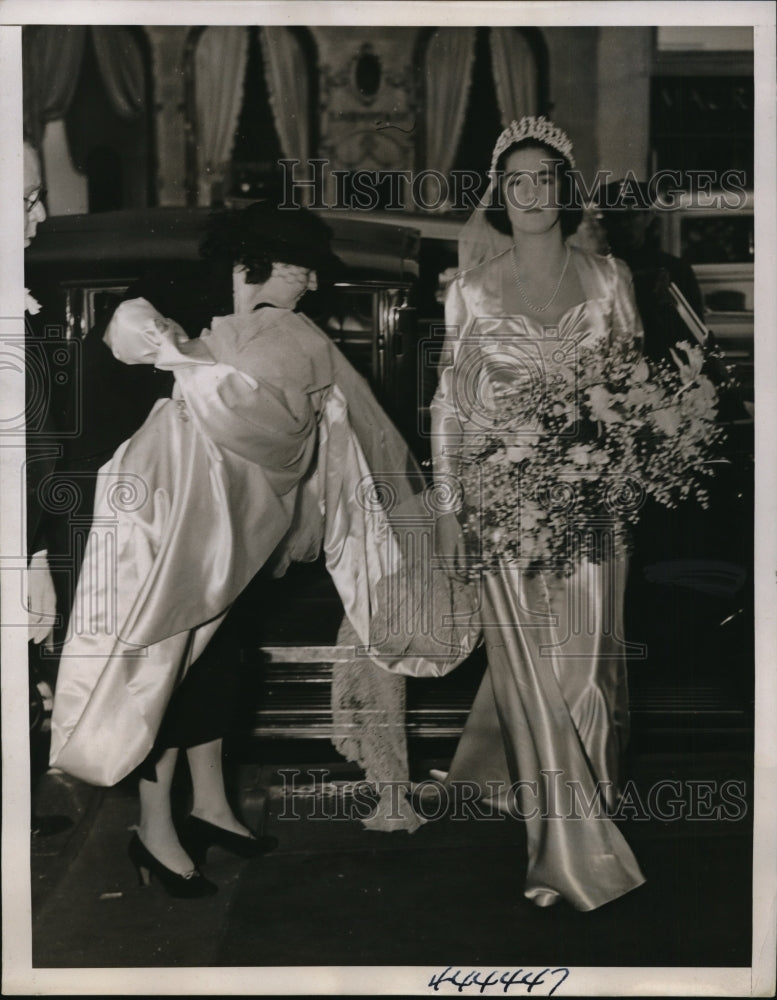 1938 Press Photo Muriel Bache Richards marries John J Pershing in New York-Historic Images