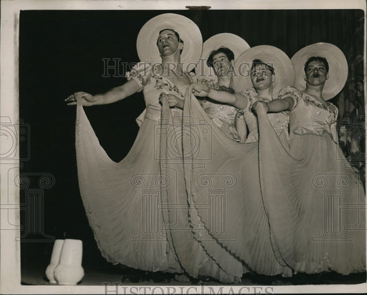 1936 Press Photo New York NYU students rehearse for variety show - nera08527 - Historic Images