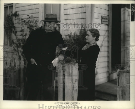 1936 Press Photo Slim Summerville & Dorothy Peterson star in The Country Doctor - Historic Images