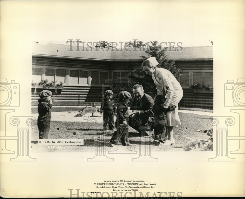 1936 Press Photo Scene from film Reunion starring Jean Hersholt - nera10339 - Historic Images