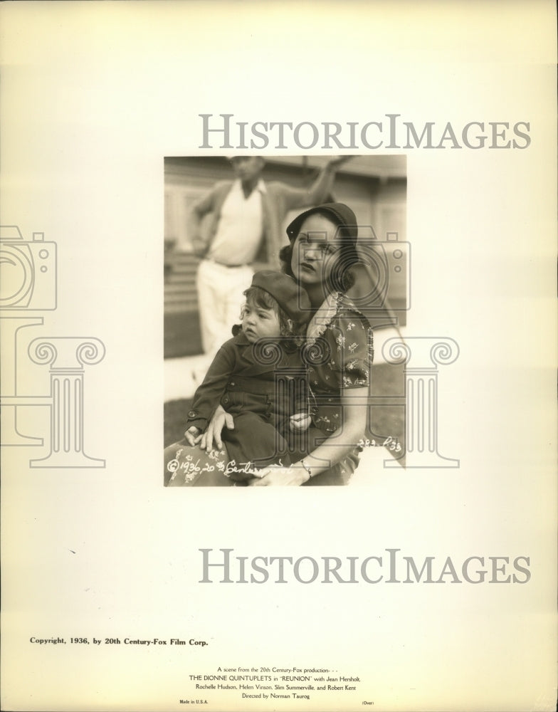 1936 Press Photo Scene from film Reunion - Historic Images