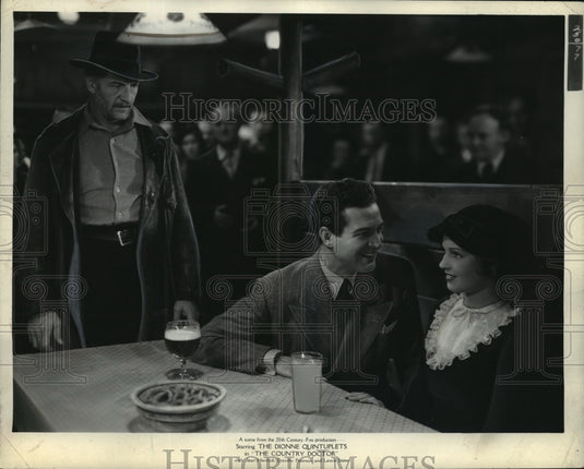 1936 Press Photo Robert Barrat Michael Whalen & June Lang in The Country Doctor - Historic Images