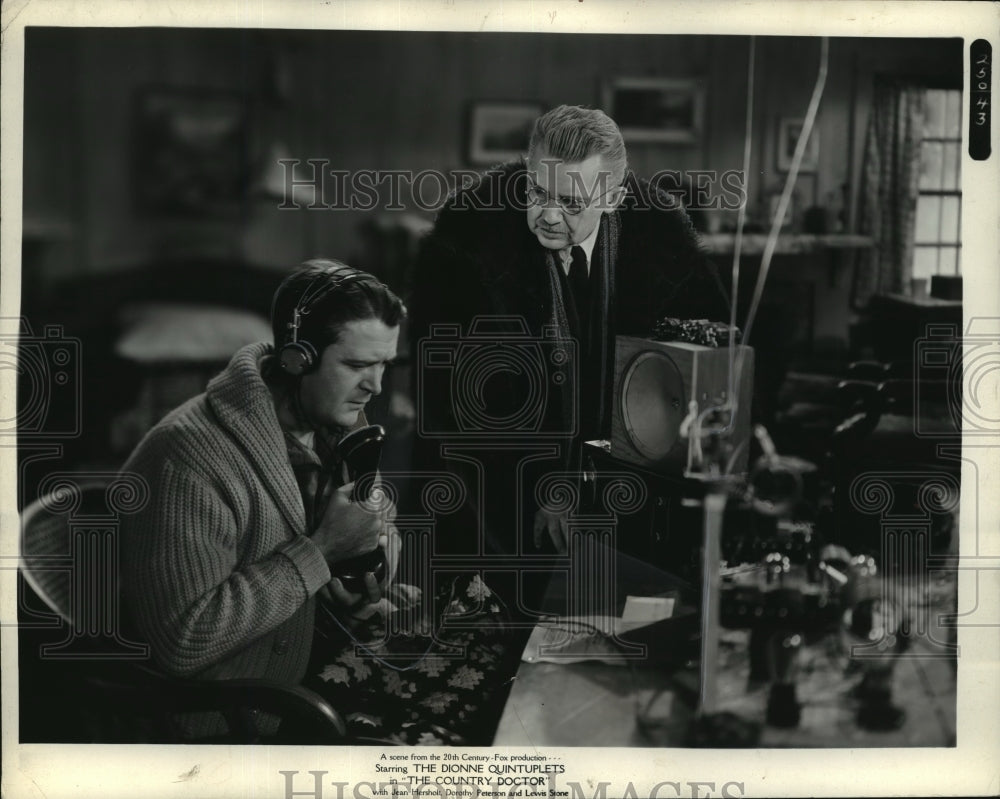 1936 Press Photo J Anthony Hughes and Jean Hersholt in The Country Doctor - Historic Images