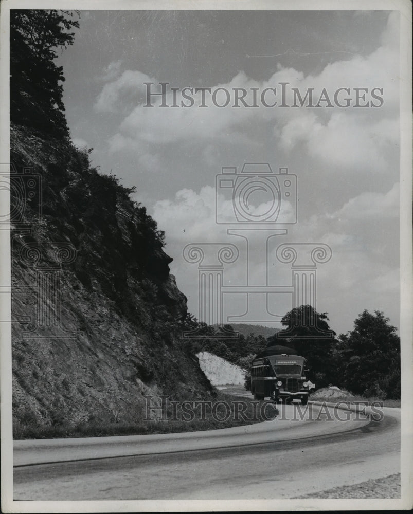 Ashville Truck rides on Route 64 near Ashville NC  - Historic Images