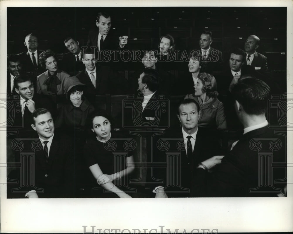 Press Photo Crowd attending a meeting - nera12332 - Historic Images