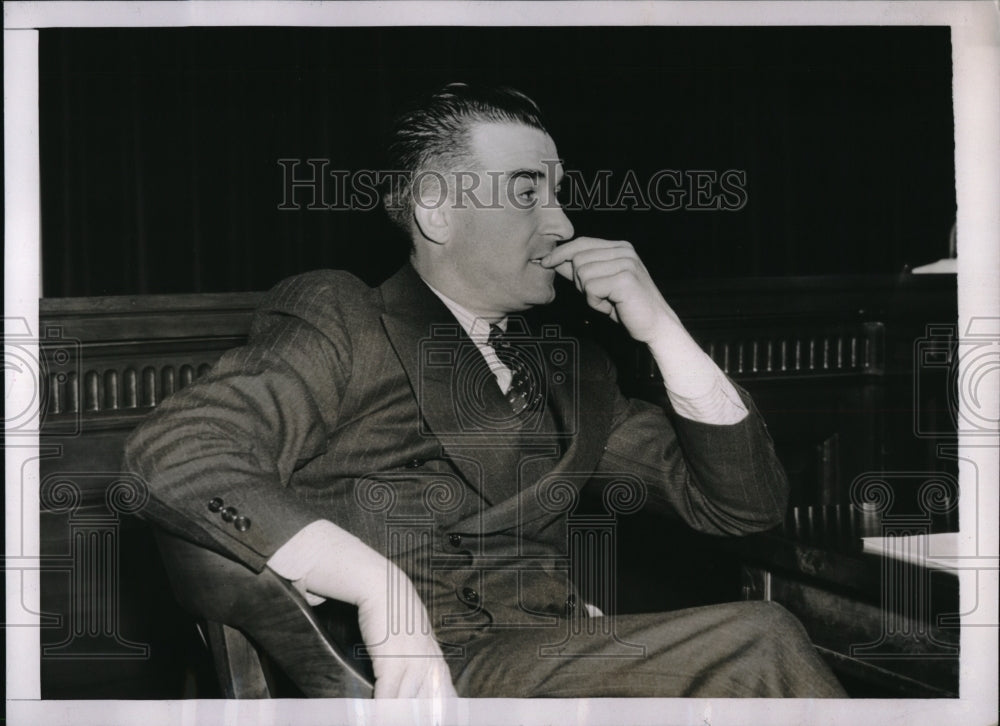 1937 Press Photo Al Simmons of Washington Senators at Senatorial Probe - Historic Images
