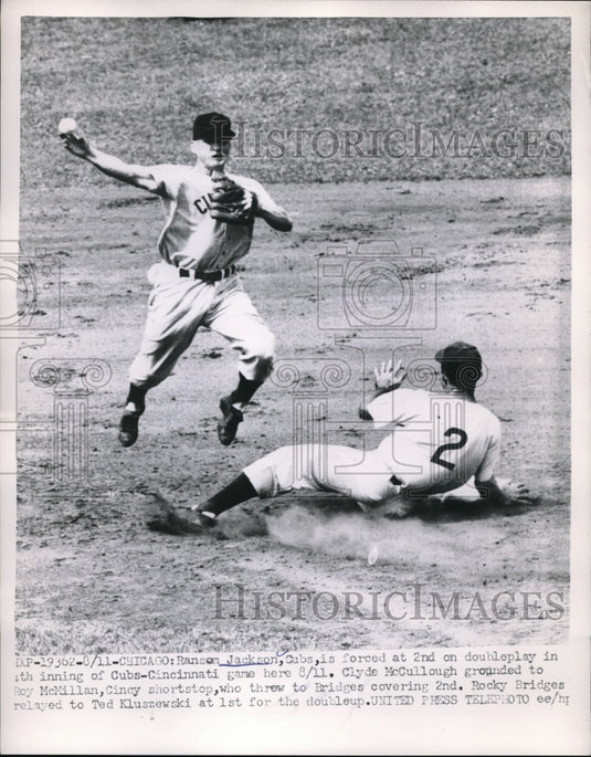 1950 Press Photo Ranson Jackson of the Cubs at game - nes00325 - Historic Images