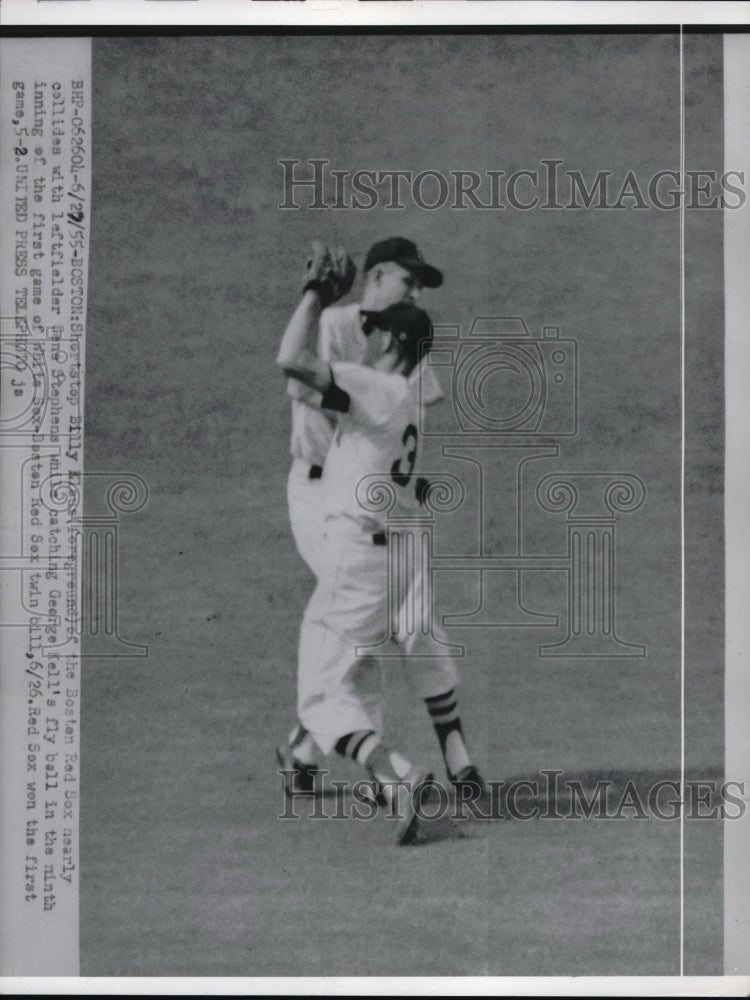 1955 Press Photo Billy Ellis and and Dan Stephens of the Red Sox - nes00572 - Historic Images