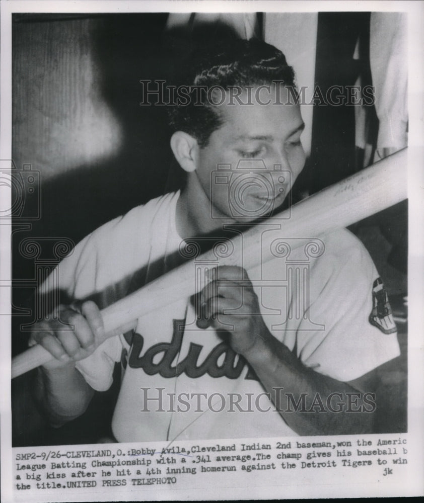 1951 Press Photo Bobby Avila 2nd Baseman Cleveland Indians After Beating Tigers - Historic Images
