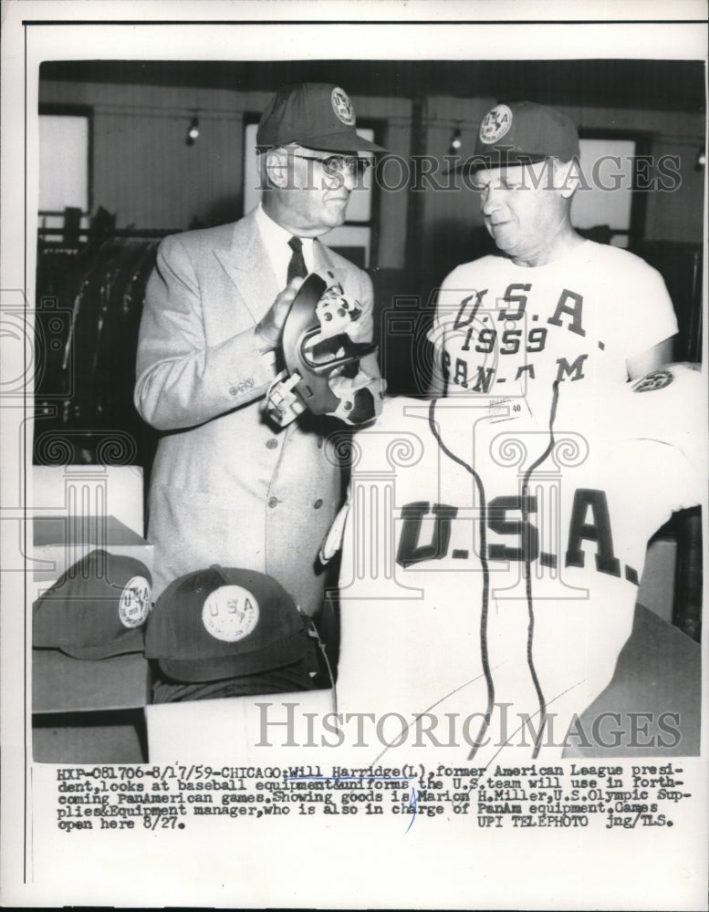 1959 Press Photo Will Harridge Former President American League Marion Miller - Historic Images