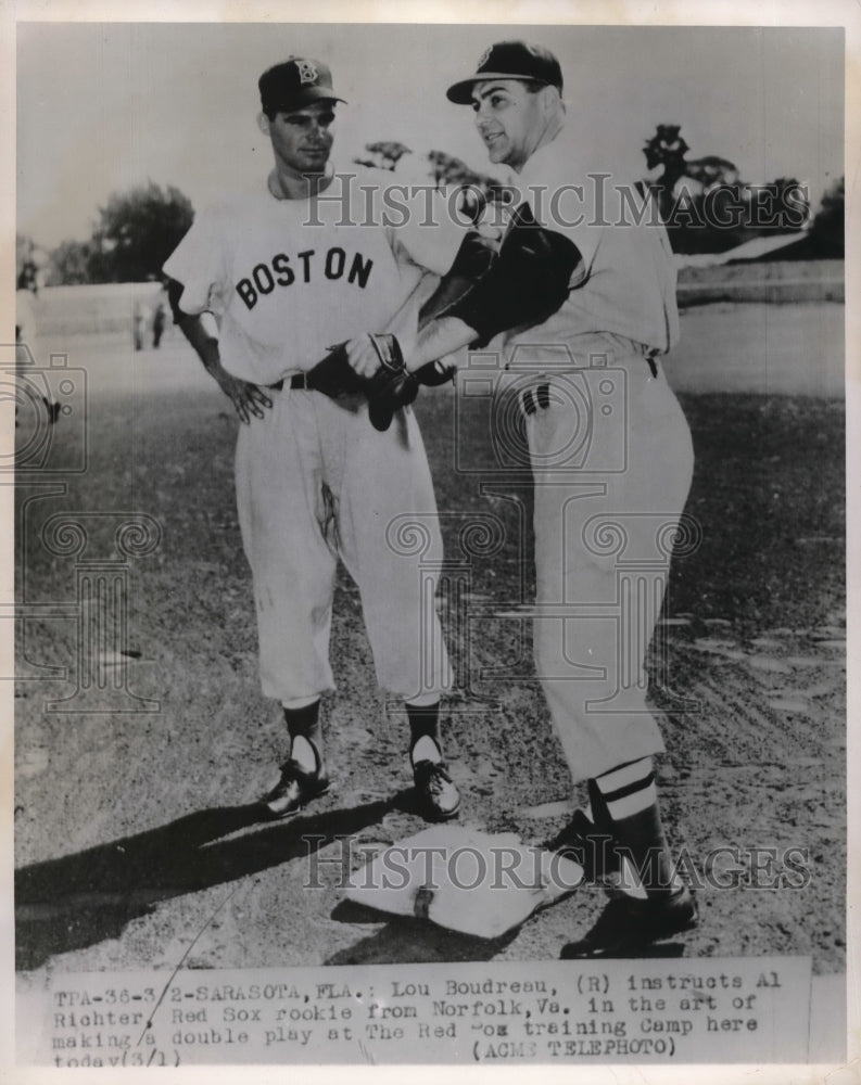 1951 Press Photo Lou Bordeau Red Sox - Historic Images