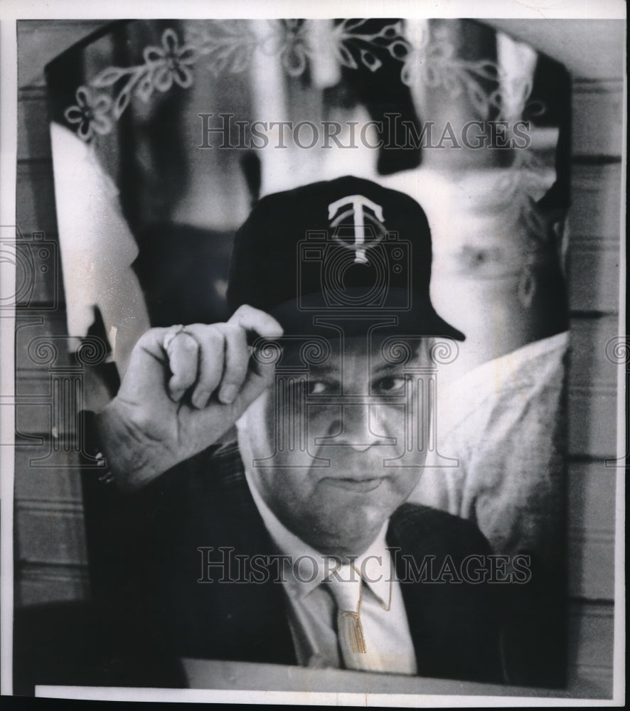 1961 Press Photo Cal Griffin Owner Minneapolis Twins - nes01023 - Historic Images