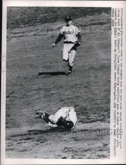 1950 Press Photo DiMaggio's Texas League Yanks Dodgers Jim Hussel - nes01029 - Historic Images