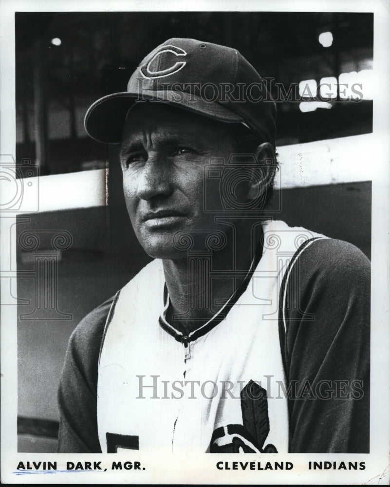 1970 Press Photo Alvin Dark Manager Cleveland Indians MLB Baseball Team - Historic Images