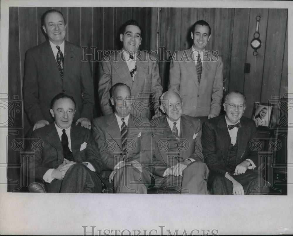 1949 Press Photo New Owners of Cleveland Indians, Hornbeck, Ryan, Waters, Small - Historic Images