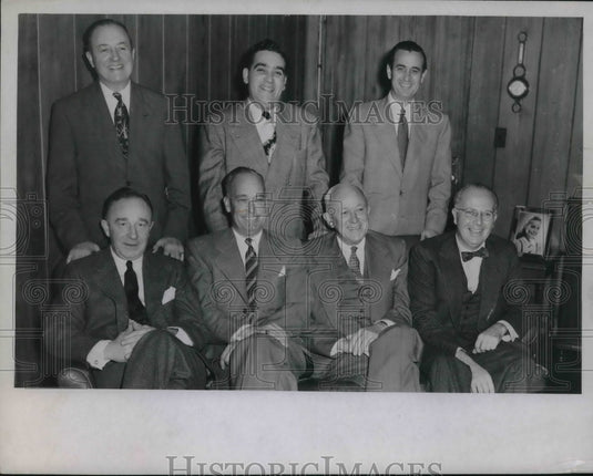 1949 Press Photo New Owners of Cleveland Indians, Hornbeck, Ryan, Waters, Small - Historic Images