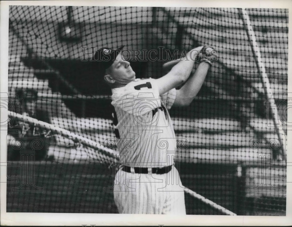 1962 Press Photo Cleveland Indian player Gene Green at bat - nes01993 - Historic Images