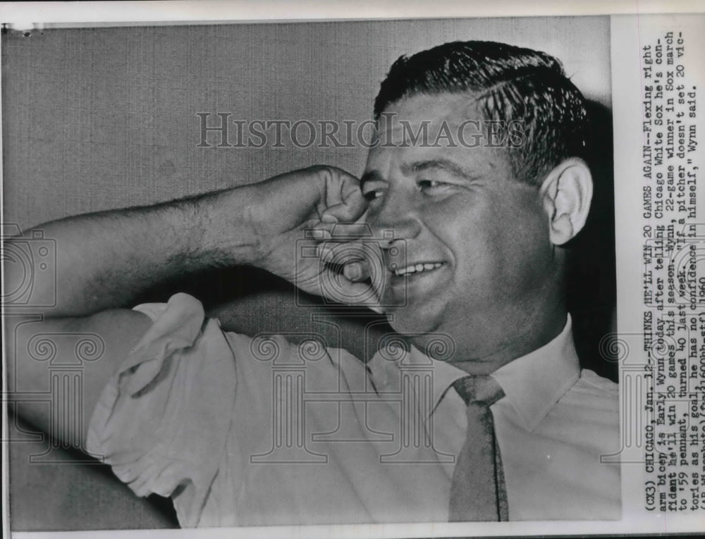 1960 Press Photo Early Wynn of Chicago White Sox - nes02127 - Historic Images