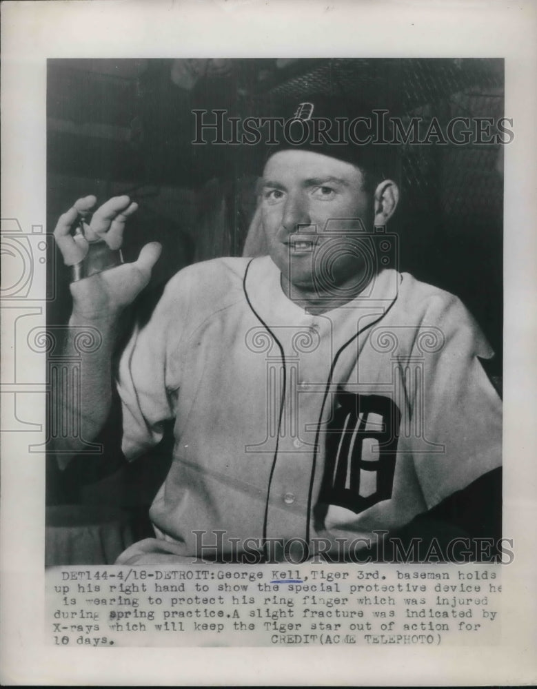 1951 Press Photo Detroit Tigers George Kell 3rd Baseman - nes02508 - Historic Images