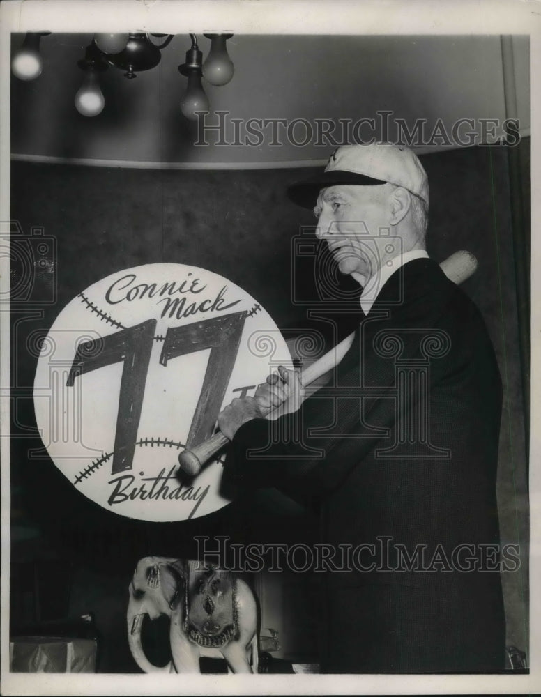 1939 Press Photo Connie Mack Member of Baseball&#39;s Old Guard 77th Birthday - Historic Images