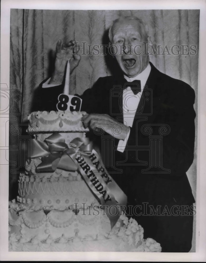 1951 Press Photo Connie Mack of Philadelphia Athletics 89th Birthday - nes02570 - Historic Images