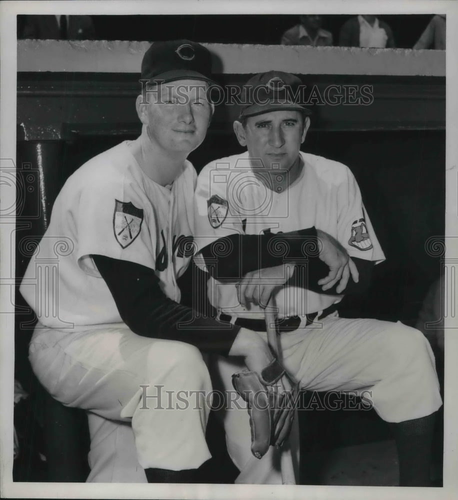 1951 Press Photo Indians manager Al Lopez &amp; Billy Joe Davidson - nes02683 - Historic Images