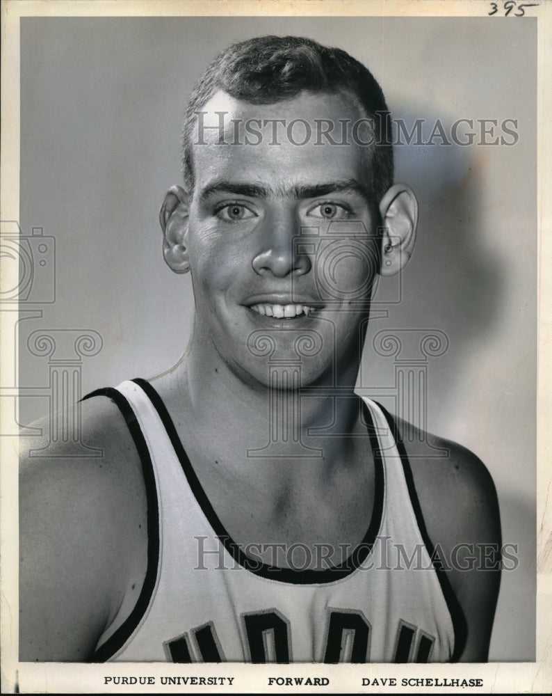 1966 Press Photo Purdue Univ. basketball forwaerd Dave Schellhase - ne ...