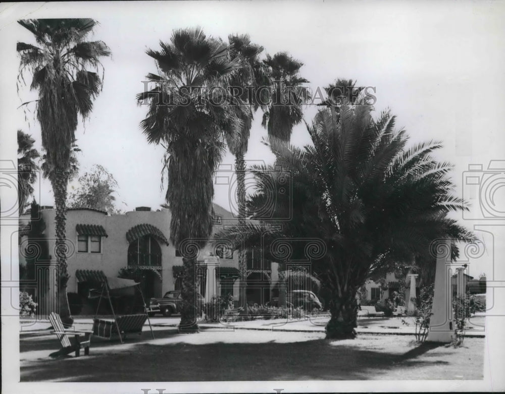 1946 Press Photo Autopia Guest Lodge, Phoenix, Arizona, New York Giants Housing - Historic Images