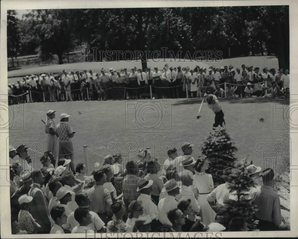 1943 Press Photo All American Women&#39;s Open, Betty Hicks, O Hill, P Berg, Chicago - Historic Images