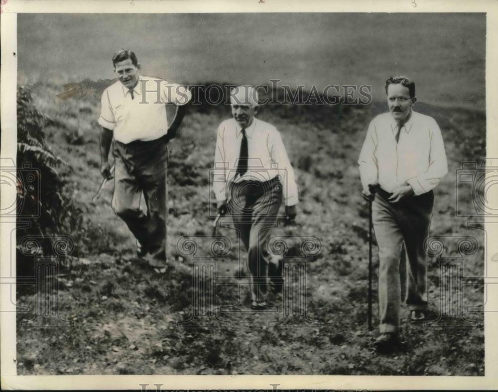 1936 Press Photo U.S.Amb.Norman Davis enjoyed Golf with Robert Scotten in Paris. - Historic Images