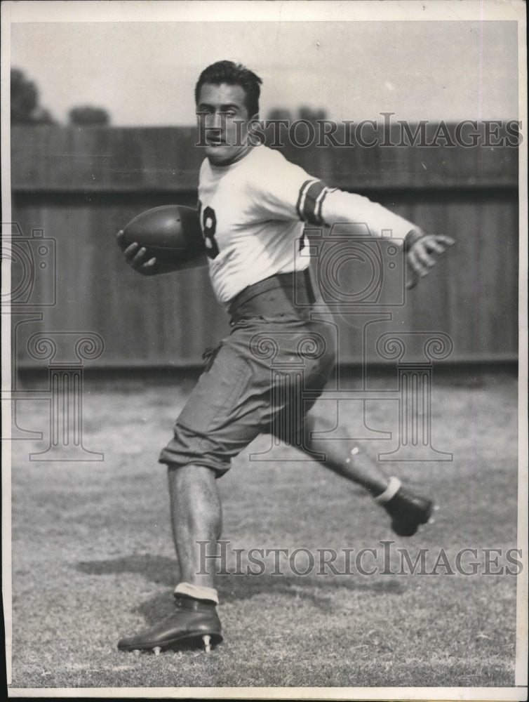 1932 Press Photo Ken Afflerbaugh, Halfback, Stanford University Football - Historic Images