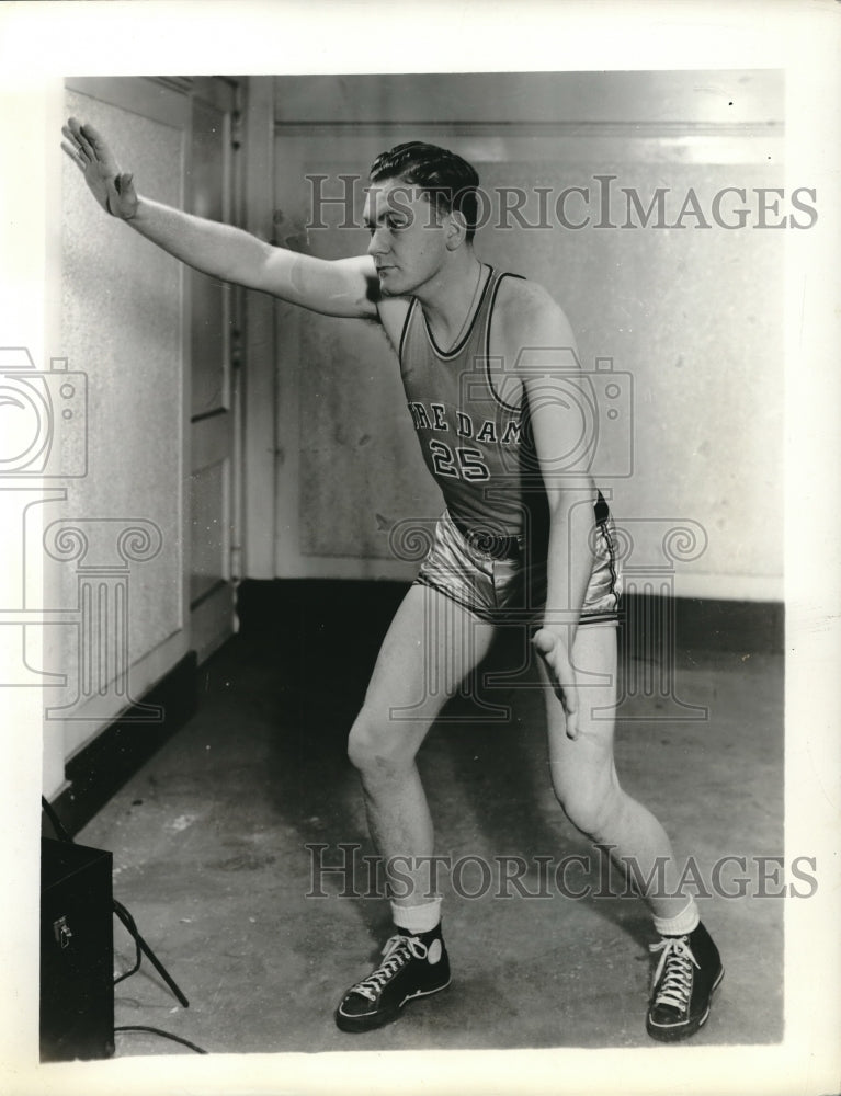 1935 Press Photo Don Allen, Notre Dame Junior College Basketball - nes04938 - Historic Images