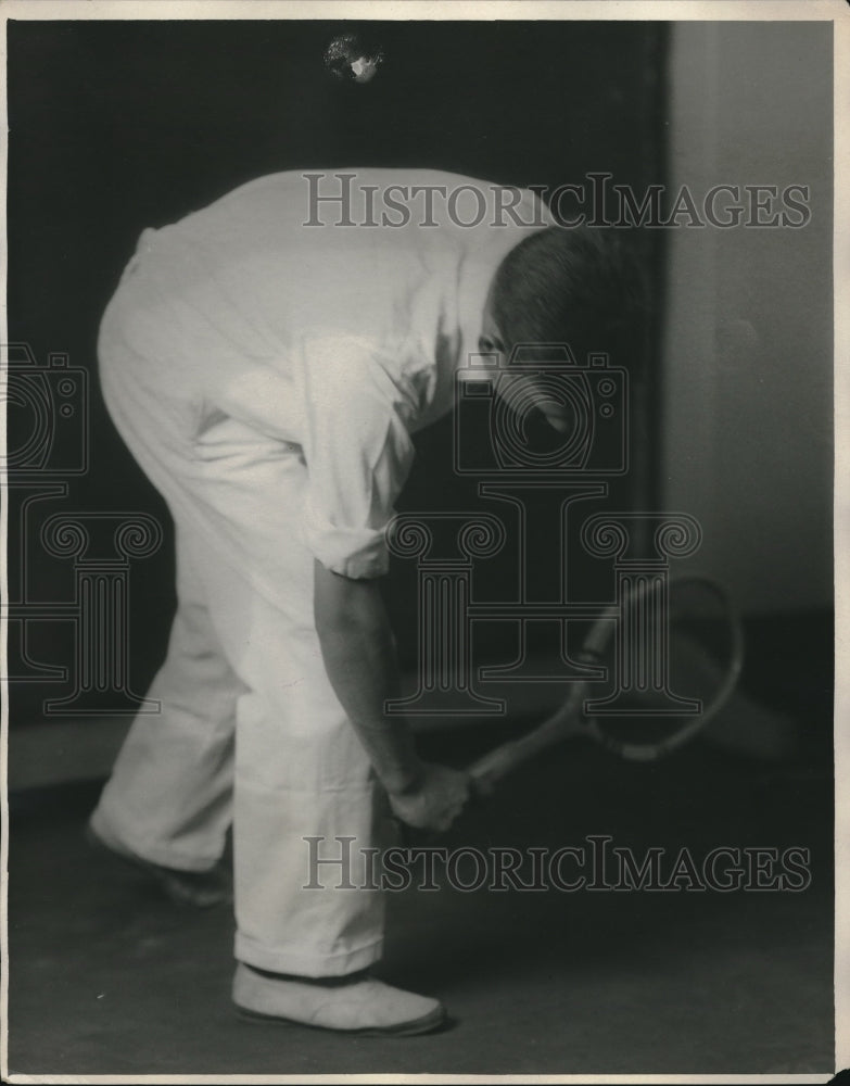 1927 Press Photo Carl Dennison plays tennis - nes05207 - Historic Images