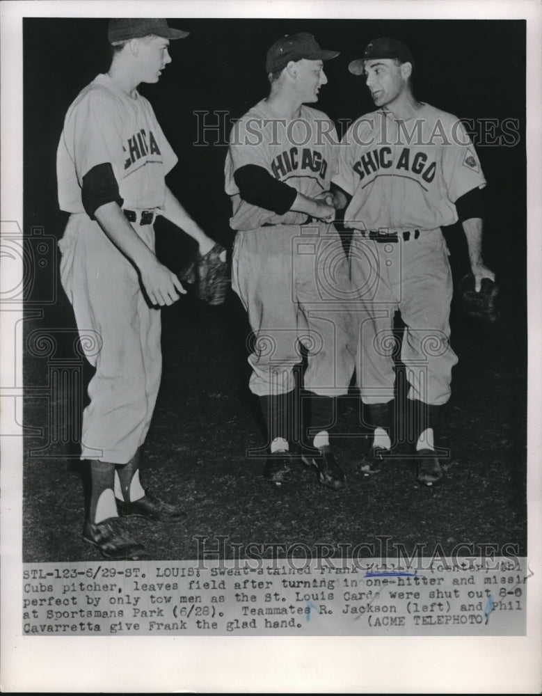 1951 Press Photo St. Louis Frank Jiller R. Jackson Phil Cavarretta - nes05242 - Historic Images