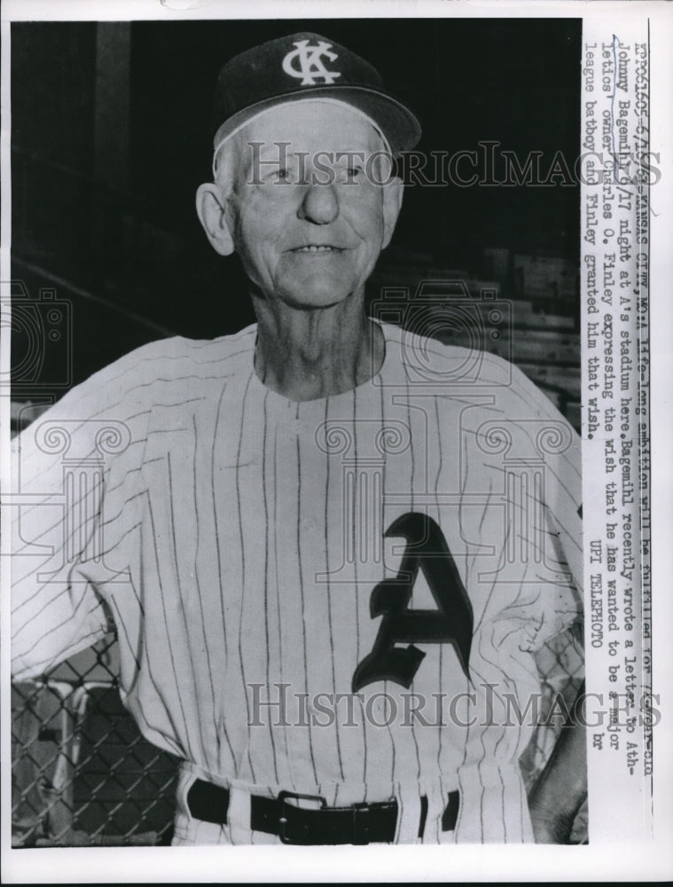 1961 Press Photo Johnny Bagemihl, Kansas City Athletics Batboy - nes05357 - Historic Images