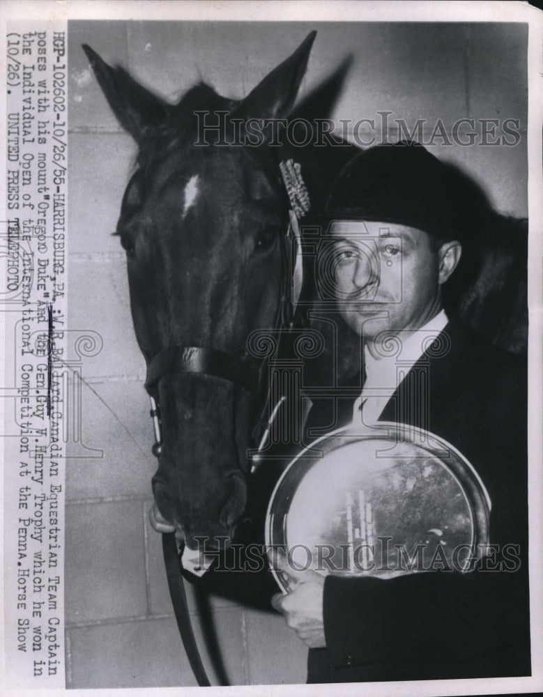 1955 Press Photo W.R. Ballard Canada Equestrian Team Penna Horse Show Harrisburg - Historic Images