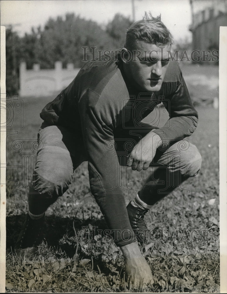 1938 Press Photo Joseph Minsavage, Syracuse University Football End - nes06954 - Historic Images